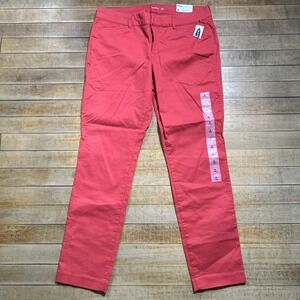 NWT Old Navy Pants Women's 8 Pixie Mid Rise Ankle Chinos Pepper Rally Stretch